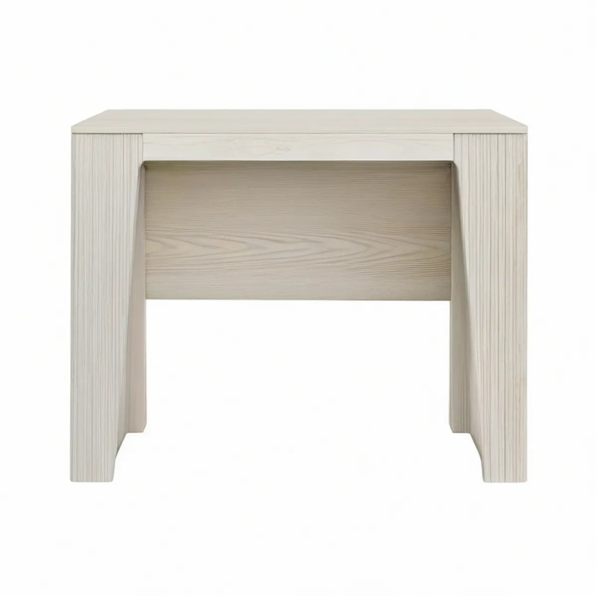 Consola de Entrada Retangular em MDF com Acabamento Melamínico Bege Claro, 100 x 35 x 80 cm